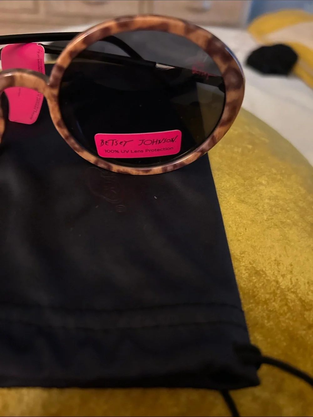 Betsey Johnson Tortoiseshell Round Women’s Sunglasses